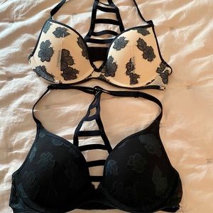VS Pink Hibiscus Racerback bras